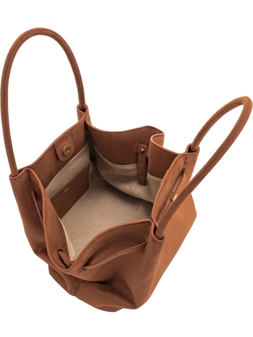 JW PEI Brown Structured Tote with Gold Accent - Picture 3 of 11